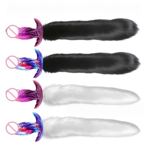 Plug anal en silicone liquide avec queue de renard détachable, jouet sexuel pour adultes - Product Image 1