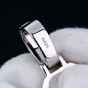 Joyería Hiphop para Hombre de Buena Calidad, Plata 925, Moissanita Blanca de Corte Brillante, Colgante con Inicial de la A a la Z, Chapado en Oro Blanco - Product Image 2