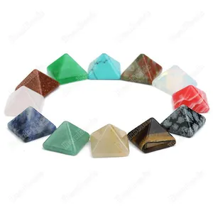 Nuevo Natural a granel de pirámide de piedras preciosas en forma de mezcla colores geometría forma para decoración de fabricación de la joyería