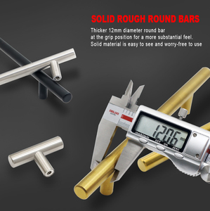 Nút và tay nắm tủ ngăn kéo nội thất Tay nắm tròn nhỏ màu đen tối giản cho phòng ngủ Nhà bếp - Product Image 4