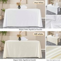 Nappe rectangulaire en satin de polyester de haute qualité - Housse de table lavable et durable pour mariages et événements hôteliers - Prise en charge OEM