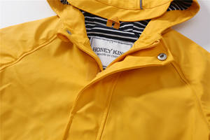 OEM अनुकूलन बच्चों लड़कों और लड़कियों आउटडोर बारिश जैकेट पु निविड़ अंधकार बच्चों बरसाती रेनकोट बच्चों - Product Image 5