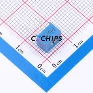 Résistance/potentiomètre réglable 3362P-503-LF, composant traversant (THT)-3P, 7x6,8 mm, résistance 50 kOhm, 10 %, 500 mW, 250 ppm/ ℃ - Product Image 1