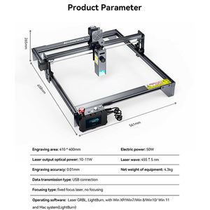 <span class=keywords><strong>ATOMSTACK</strong></span> S10 X7 <span class=keywords><strong>A10</strong></span> <span class=keywords><strong>Pro</strong></span> <span class=keywords><strong>50W</strong></span> portátil CNC foto acrílico madera contrachapada Metal pequeña impresora corte máquina de grabado láser - Product Image 6