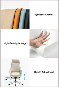 Moderno lusso Executive Manager sedia da scrivania centrale con schienale elegante in pelle sintetica girevole per sedia da ufficio ergonomica CEO <span class=keywords><strong>President</strong></span> - Product Image 4