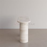 Newstar Tables Console modernes Meubles de salon Table d'entrée Table Console en marbre travertin