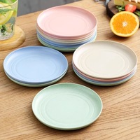 Assiettes profondes biodégradables incassables en paille de blé, réutilisables, modernes, compatibles micro-ondes et lave-vaisselle pour la cuisine