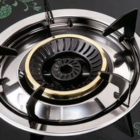 Peralatan Dapur Mini Kompor Gas Meja Kaca Temper Outdoor Portable Kompor Gas Tunggal 1 Tungku Pembakar Gas