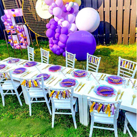 Vente directe d'usine empilable fête événement enfant meubles de salle à manger blanc enfant chevalerie chaise Chivari