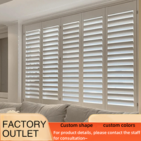 Conception moderne de volets roulants en plastique pour fenêtres en PVC Volet de plantation en bois durable Stores horizontaux pour fenêtres