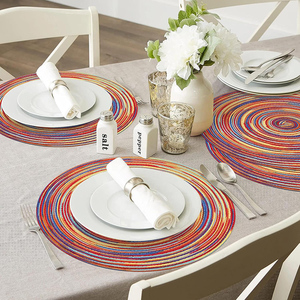 Napperons rectangulaires en coton moderne pour mariage Réglages de table de style traditionnel imperméable avec motif à carreaux traditionnel - Product Image 1