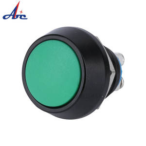Vente chaude 12mm grande tête rotule coque galvanisée 1NO réinitialisation câblage colonne Base bouton poussoir interrupteur 2 vis <span class=keywords><strong>2A</strong></span> - Product Image 2