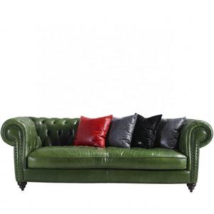 أريكة جلدية على الطراز الأوروبي الحديث لغرفة المعيشة من تشيسترفيلد - Product Image 6