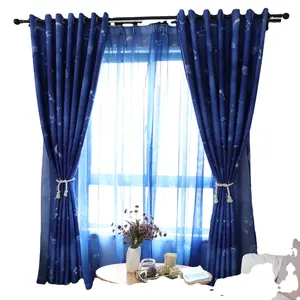 Star Printing Curtain High Shading Living Room Bedroom Custom Curtain Cloth