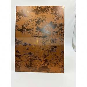 Lámina de Acero Inoxidable EX201 304 con Diseño Grabado en Patrones de Latón Antiguo, Oro Rosa y Bronce para Paneles de Pared - Product Image 1