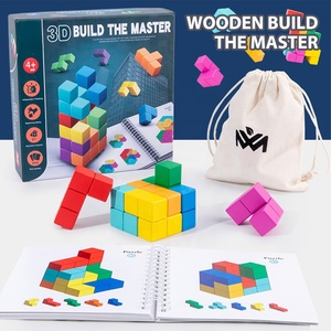 Juguetes Đồ Chơi Gỗ Giáo Dục Cho Trẻ Em Đồ Chơi Giáo Dục Montessori Khối Kết Hợp 3d Bằng Gỗ Xây Dựng Bậc Thầy Với 100 Cấp Độ - Product Image 3