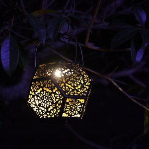 Solar Bamboo Lantern <b>Led</b> <b>Light</b> <b>Sensor</b> Hanging Outdoor Garden Decor Portable 6V DC Mono Si Solar Power - Product Image 3