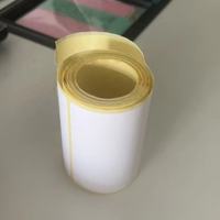 Papel Autoadhesivo de Vinilo con Revestimiento de Agua, 80gsm, Base Amarilla, Etiquetas de Advertencia Troqueladas de 48mm para Embalaje