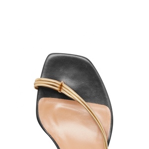 Thingjia-sandales à talons hauts dorés pour femmes, chaussures d'été élégantes, tongs à la mode, grande taille, collection <span class=keywords><strong>2020</strong></span> - Product Image 5