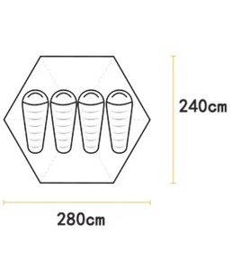 Black Customizable 6-8 Person Four-Season Oxford Hexagonal Camping <strong>Tent</strong> with Quick Setup Windproof &amp; UV Protection - Product Image 6