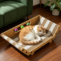 Meilleures ventes : Griffoir pour chat en forme de lit Queen, rayé et coloré, résistant aux griffures, durable, simple et élégant pour chats