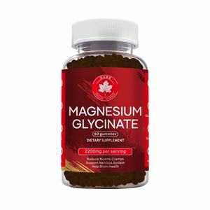Gummies de glycinate de magnésium 2200mg pour la santé musculaire et le soutien cérébral, sans sucre, halal, végétaliennes, OEM ODM, vente en gros usine - Product Image 6