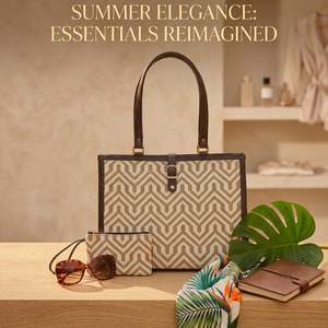 Bolso Tote Estructurado de Lujo Personalizado, Estilo Vintage, con Estampado Geométrico de Jaipur, Asa de Cuero, Bolso Étnico Tradicional - Product Image 1