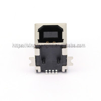 Tipe B perempuan SMT 180 derajat USB-B SMD 4Pin USB-BF untuk antarmuka komunikasi faks