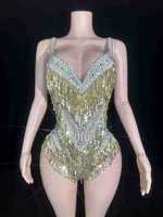 Robe de soirée NYOOR de luxe léger en dentelle et diamants, coupe trapèze, pour spectacle de danse, bar, clubbing, style européen et américain, sexy, à sequins