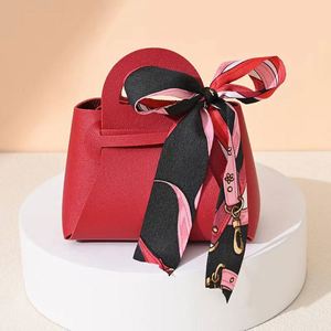 Pochette en cuir PU pour bonbons 12x6x13cm, sac de shopping, emballage de luxe pour cadeaux de mariage, bijoux, avec logo personnalisé pour le rangement d'accessoires - Product Image 4