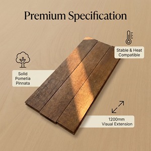 Suelo de Madera Maciza de Pometia de Gran Formato de 18 mm para Cocina y Almacén con Sistema de Bloqueo y Función de Calefacción por Suelo Radiante - Product Image 3