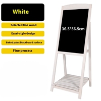 Support de panneau publicitaire vertical en bois rétro portable, pliable, petit tableau noir, présentoir sur pied