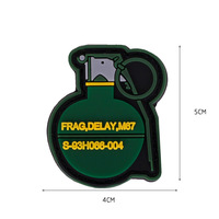 Parche de PVC con Diseño de Arma en Versión Q, Listo para Enviar, Insignia de Goma 3D con Velcro, Apto para Mochilas Deportivas y Gorras