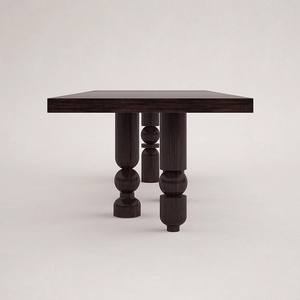 Mesa de Comedor Rectangular de Madera Maciza, Diseño Estable, Muebles para Sala de Estar - Product Image 2