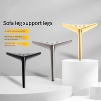 Pieds de meubles traditionnels en fer de style italien pour canapé, meuble, lit et table basse-pied de support en forme de Y robuste