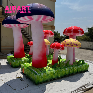 Ensemble de champignons gonflables Offre Spéciale de 3m de haut avec base de pelouse <span class=keywords><strong>pour</strong></span> la <span class=keywords><strong>d</strong></span>écoration de scène, nouveau design de <span class=keywords><strong>ballon</strong></span> champignon gonflable - Product Image 5