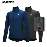 Chaqueta de Ciclismo Softshell Unisex Darevie para Invierno, Jersey de Ciclismo con Tejido Compuesto de 3 Capas