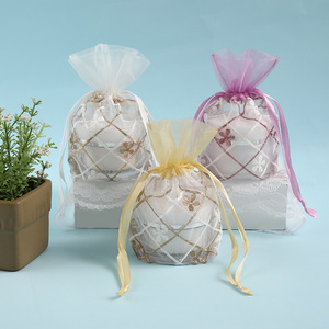 Nouveau Creative Organza Dentelle Bundle Poche Fruits Secs Bonbons Emballage Sac Décoratif Cosmétiques Accessoires Sac De Rangement - Product Image 2