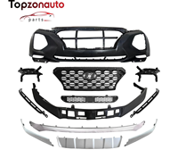 Topzonauto Nouveau Cache de Pare-chocs Avant pour Hyundai Santa Fe 2019 2020 OEM 86511S2000 Ajustement Direct Peignable Pièce Auto Kit Pare-chocs Avant