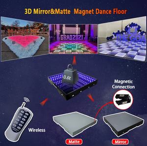 Flower Mat Led Light Dance Floor vetro temperato portatile in vendita specchio 3d per discoteca all'aperto solo per produrre pista da ballo a Led 70 - Product Image 6