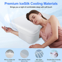 Oreiller ergonomique en mousse à mémoire de forme avec trou pour le bras, design en forme de L pour les dormeurs latéraux, soulagement de la douleur au cou, oreiller cervical respirant