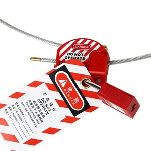 4つの南京錠穴を備えたOem調整可能ワイヤーロックアウト格納式ケーブルロックアウト - Product Image 3