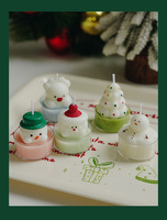 Nouvel arrivage de mini bougies chauffe-plat de Noël parfumées bougies décoratives de table avec emballage individuel