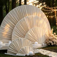 Arche de toile de fond de mariage moderne en fer forgé, ronde et semi-circulaire, avec drapé, 40-280 cm, pour décoration événementielle élégante