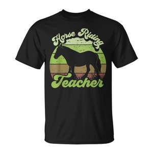 Camiseta Promocional para Profesores de Equitación, Amantes de la Equitación, para la Comunidad Ecuestre Apasionada - Product Image 1