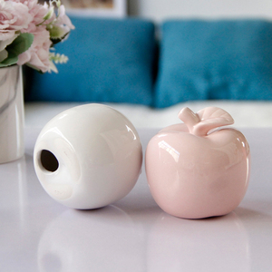 OEM <b>Pink</b> White Ceramic Apple Home <b>Decor</b> Living Room Art Crafts Porch <b>Christmas</b> Apple <b>Decor</b> - Product Image 5