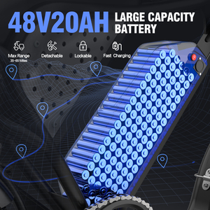 Moto tout-terrain pour garçons de 10 à 14 ans, avec moteur arrière, batterie au lithium 48V 20Ah, modèle Q20 16 pouces - Product Image 4