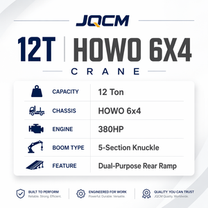 Grue mobile articulée SINOTRUK HOWO 6x4 <span class=keywords><strong>de</strong></span> 12 tonnes, vente chaude, grue montée sur camion JQCM, <span class=keywords><strong>meilleur</strong></span> prix direct usine - Product Image 6