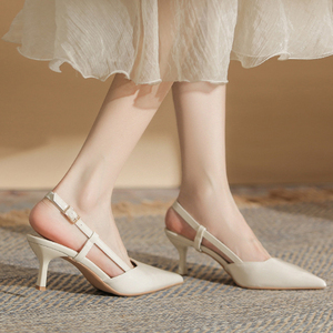 Sandali con <span class=keywords><strong>Tacco</strong></span> Alto alla Moda con Superficie Lucida e Punta Affusolata per Donne e Signore, Ideali per Feste e Appuntamenti - Product Image 5