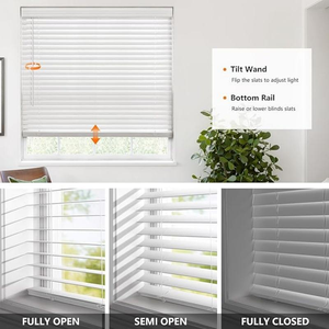 <span class=keywords><strong>Persianas</strong></span> Venecianas <span class=keywords><strong>de</strong></span> Madera Horizontales Inalámbricas <span class=keywords><strong>de</strong></span> Diseño Moderno y Profesional con Opacidad para el Hogar y la Oficina - Product Image 3